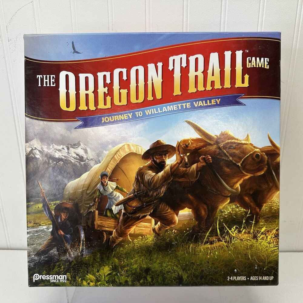 The Oregon Trail Board Game Journey to Willamette Valley Pressman 100% Complete